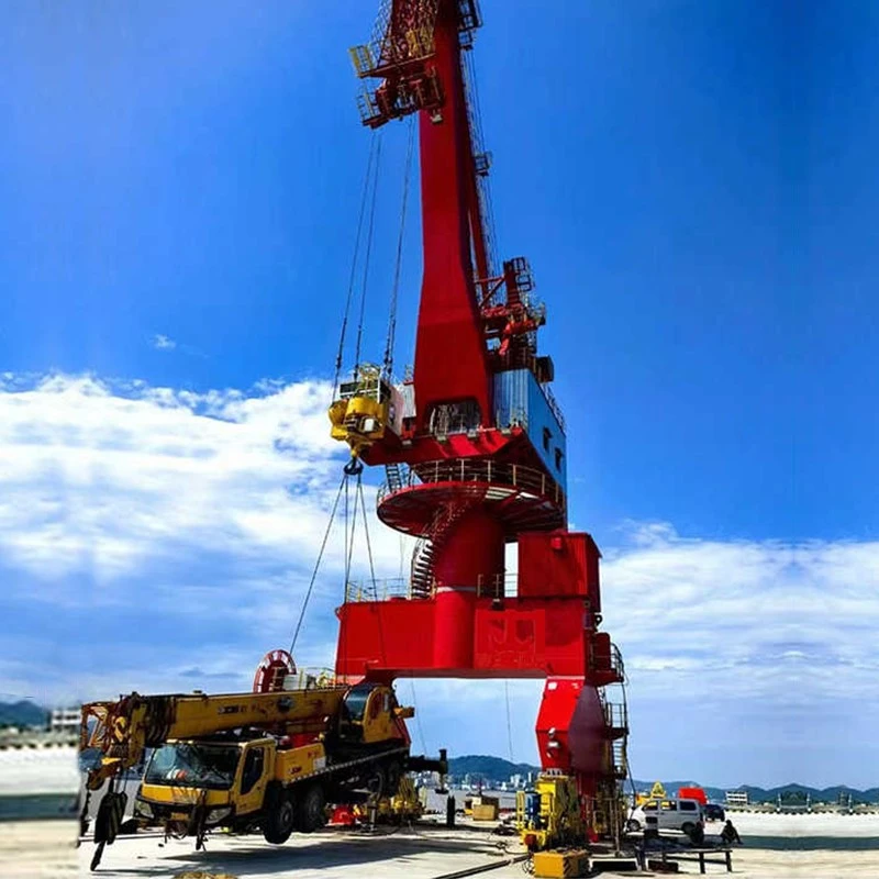 Dual-Mode Port Crane with 360 Rotating Grab Hook